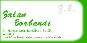 zalan borbandi business card